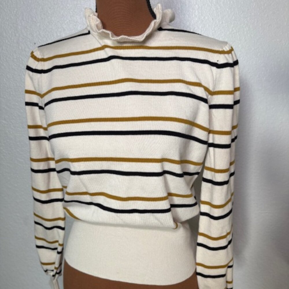 Who What Wear Striped Mock Neck Sweater – Size M
